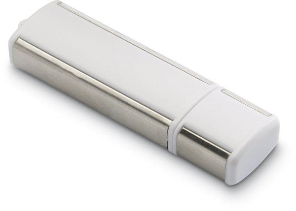 Obrázky: Lineaflash bielo-strieb.USB flash disk,uzáver32GB