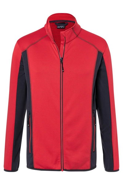 Obrázky: STRETCH FLEECE JACKET 200 červeno-antracitová XL, Obrázok 5