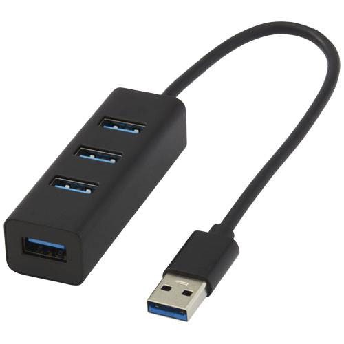 Obrázky: Obdĺžnikový hliníkový rozbočovač USB 3.0