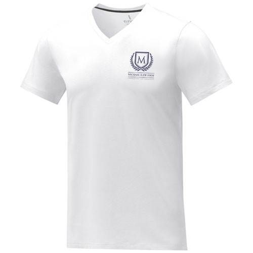 Obrázky: Pánske tričko Somoto ELEVATE do V biele XL, Obrázok 5