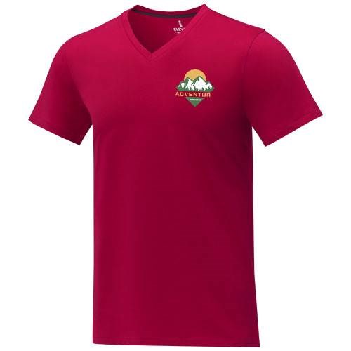 Obrázky: Pánske tričko Somoto ELEVATE do V červené XL, Obrázok 5