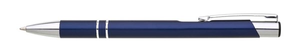 Obrázky: Matné hliníkové guličkové pero LARA, mámor.modrá, Obrázok 2