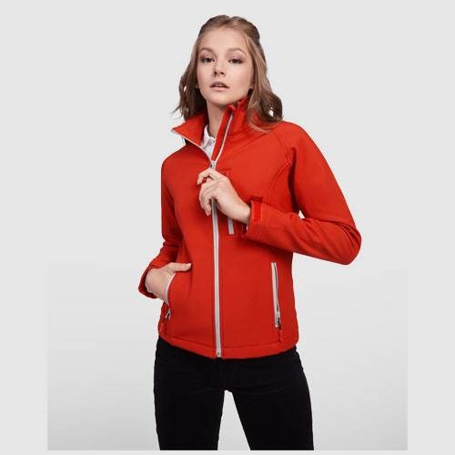 Obrázky: Červená dámska softshellová bunda Antartida XL, Obrázok 4