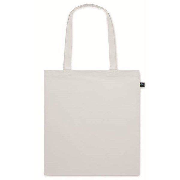 Obrázky: Biela nákupná taška  fairtrade BA 140g, dlhšie uši, Obrázok 2