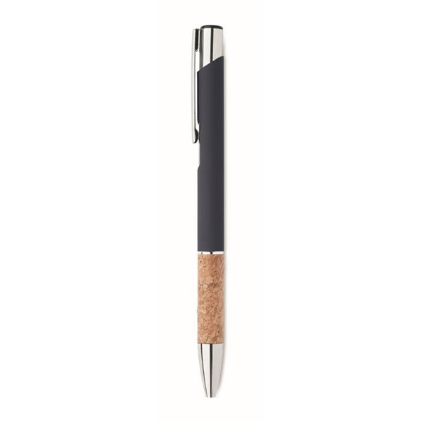 Obrázky: Hliníkové pero s korkovým úchopom, modrá, MN, Obrázok 5