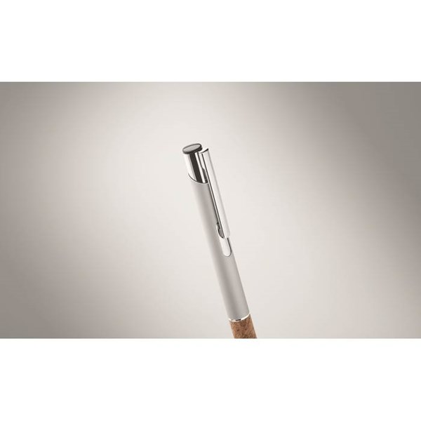 Obrázky: Hliníkové pero s korkovým úchopom, strieborná, MN, Obrázok 2