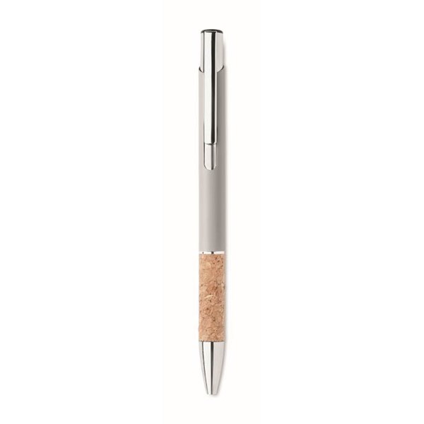 Obrázky: Hliníkové pero s korkovým úchopom, strieborná, MN, Obrázok 4