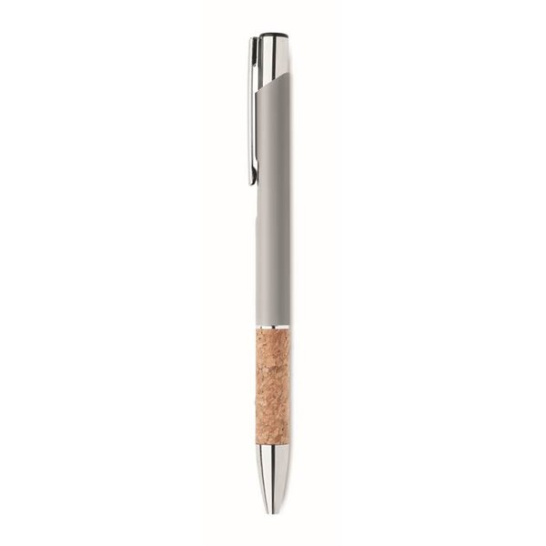 Obrázky: Hliníkové pero s korkovým úchopom, strieborná, MN, Obrázok 5