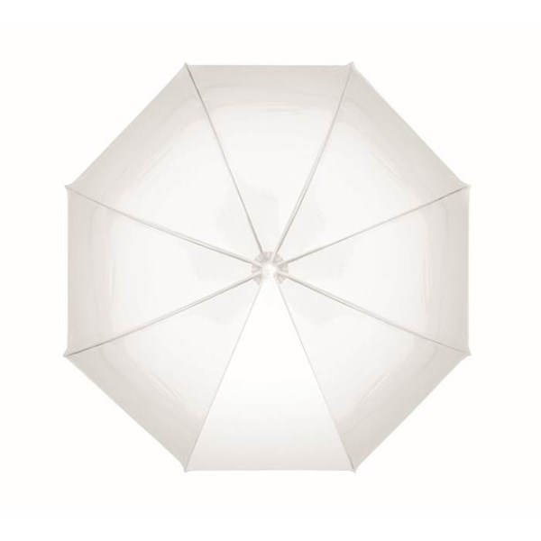 Obrázky: Priehľadný mechanický dáždnik s bielym panelom, Obrázok 3