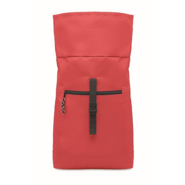 Obrázky: Červený polyest. rolovací ruksak na notebook, Obrázok 4