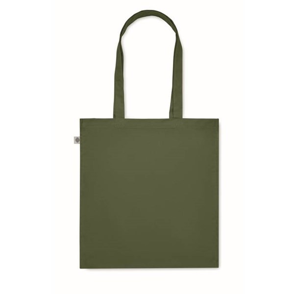 Obrázky: Tm. zelená nákupná taška 220g, bio BA, dl. rukväte, Obrázok 5
