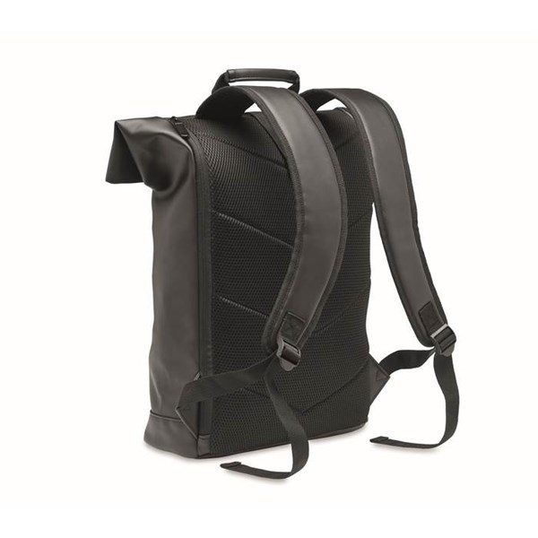 Obrázky: Čierny rolovací ruksak na notebook,polstrov.chrbát, Obrázok 3
