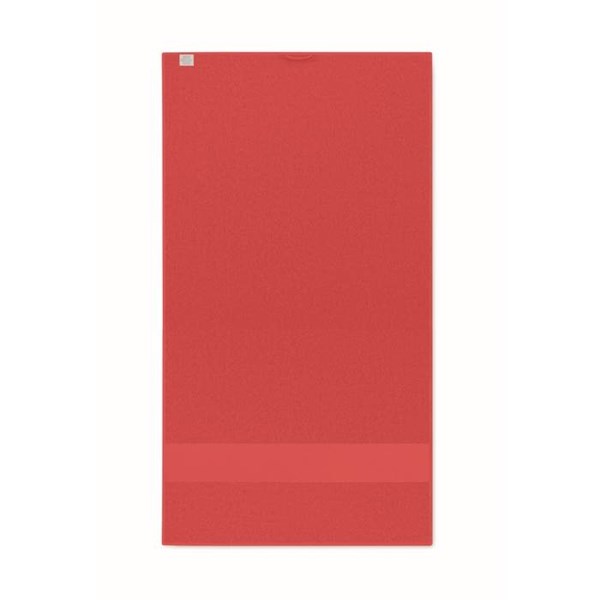 Obrázky: Červený uterák z bio bavlny 50x30 cm 360g/m2, Obrázok 3
