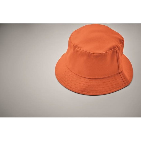 Obrázky: Oranžový klobúčik z brúsenej bavlny 260g, Obrázok 3
