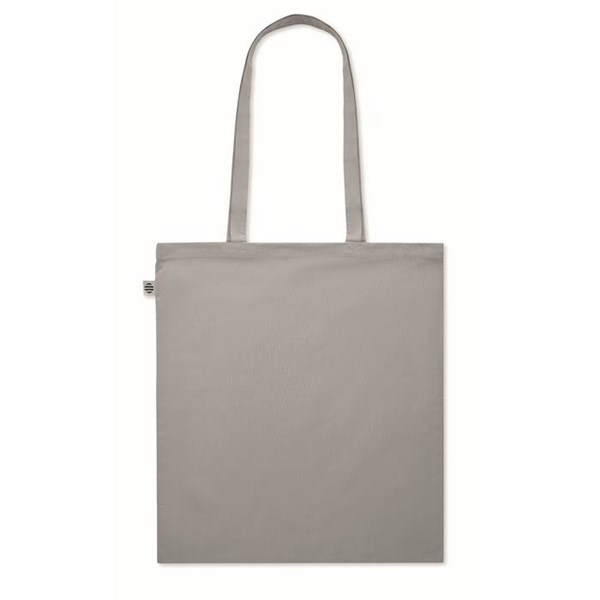Obrázky: Nákupná taška z bio bavlny, 180g, stredná šedá, Obrázok 3