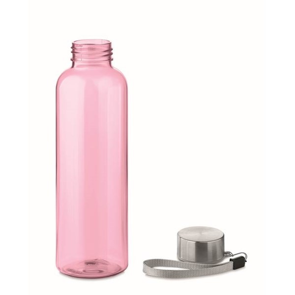 Obrázky: Fľaša z PET recyklátu 500 ml, transparentná ružová, Obrázok 2