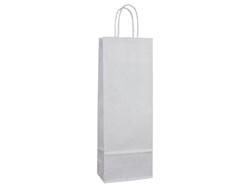 Obrázky: Papierová taška, 14x8x39cm,skrútená šnúrka,biela