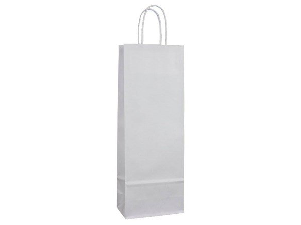 Obrázky: Papierová taška, 14x8x39cm,skrútená šnúrka,biela