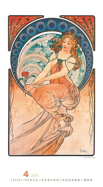 Obrázky: ALFONS MUCHA, nástenný kalendár 330x600 mm, Obrázok 5