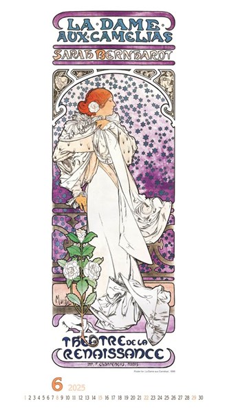 Obrázky: ALFONS MUCHA, nástenný kalendár 330x600 mm, Obrázok 7