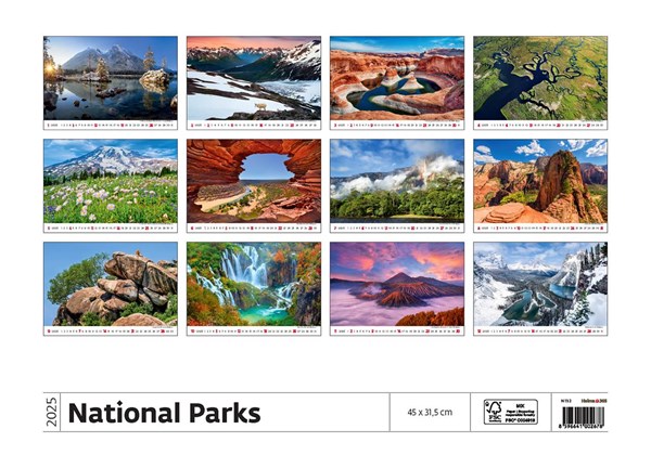 Obrázky: NATIONAL PARKS, nástenný kalendár 450x315 mm, väzba na špirále, Obrázok 15