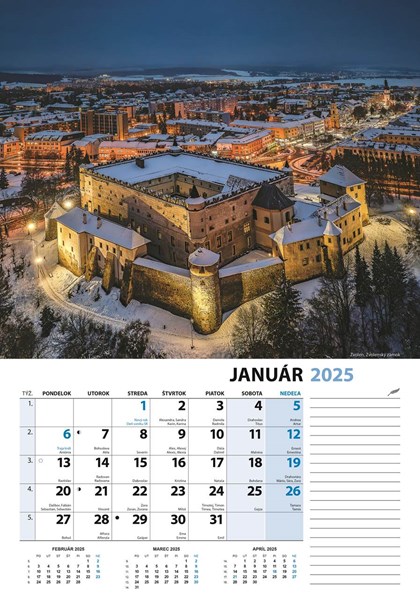 Obrázky: SLOVENSKO Z VÝŠKY, nástenný kalendár 340x485 mm, Obrázok 2