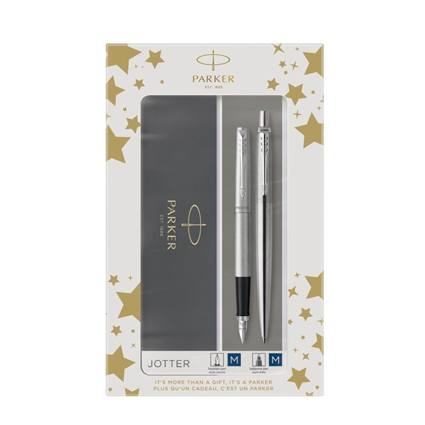 Obrázky: Sada pl. a gul. pera PARKER JOTTER Stainless Steel CT