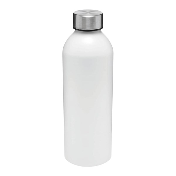 Obrázky: Biela hliník.fľaša na pitie 750 ml,skrut. viečko
