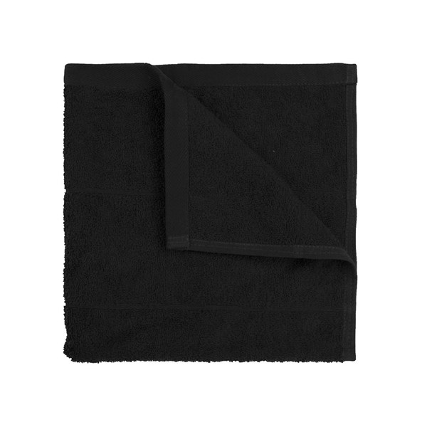 Obrázky: Čierny kuchynský froté uterák s dvomi pútkami