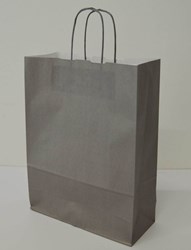 Obrázky: Papierová taška šedá 26x11x34,5 cm, krútená šnúra