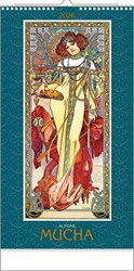 Obrázky: ALFONS MUCHA, nástenný kalendár 330x600 mm