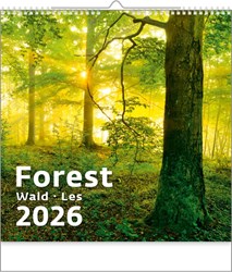 Obrázky: FOREST, nástenný kalendár 300x300 mm, väzba na špirále