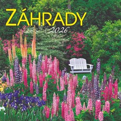 Obrázky: ZÁHRADY, nástenný kalendár  330x330 mm