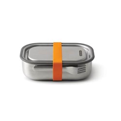 Obrázky: Veľká nerez. krabička na jedlo Black+Blum,oranžová