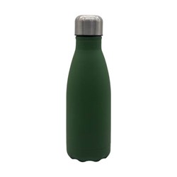 Obrázky: Tm.zelená pogum. fľaša 500ml , nerez oceľ 500 ml