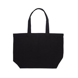 Obrázky: Čierna nákupná/plážová taška z polybavlny 340g
