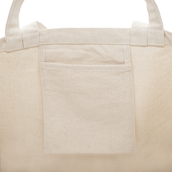 Obrázky: Béžová bavlnená taška s dlhými aj krátkymi ušami