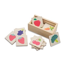 Obrázky: Drevené pexeso (ovocie/zelenina) v krabičke