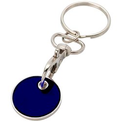 Obrázky: Kľúčenka so žetónom na karabíne, modrá