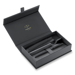 Obrázky: PP PARKER IM Achromatic Black BT+čierne PU puzdro