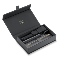 Obrázky: KP PARKER Sonnet Core Grey GT + čierne kož. puzdro