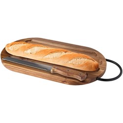 Obrázky: Krájacie doska z akácie, rukoväť a nožom